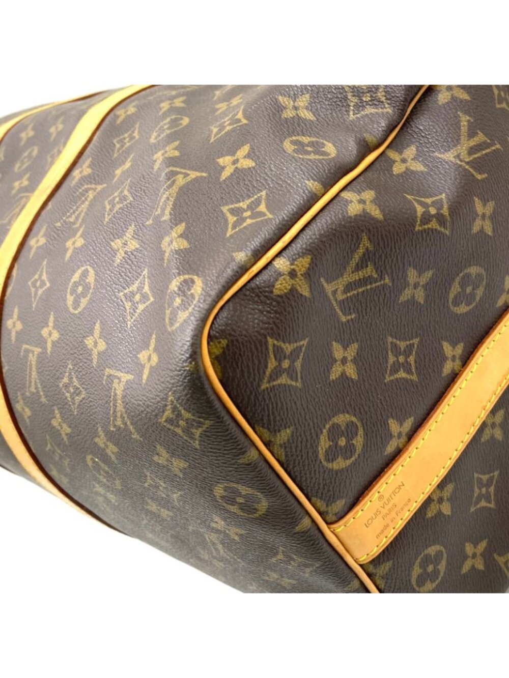 Louis Vuitton Keepall Bandouliere 50 Monogram Leather Brown Boston Bag Gold - Picture 15 of 15